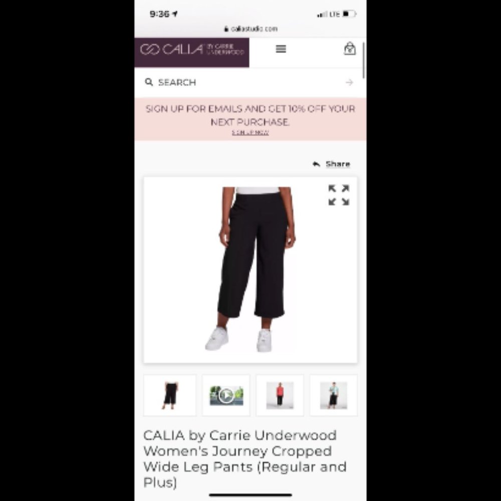 Cali wide leg cropped pant